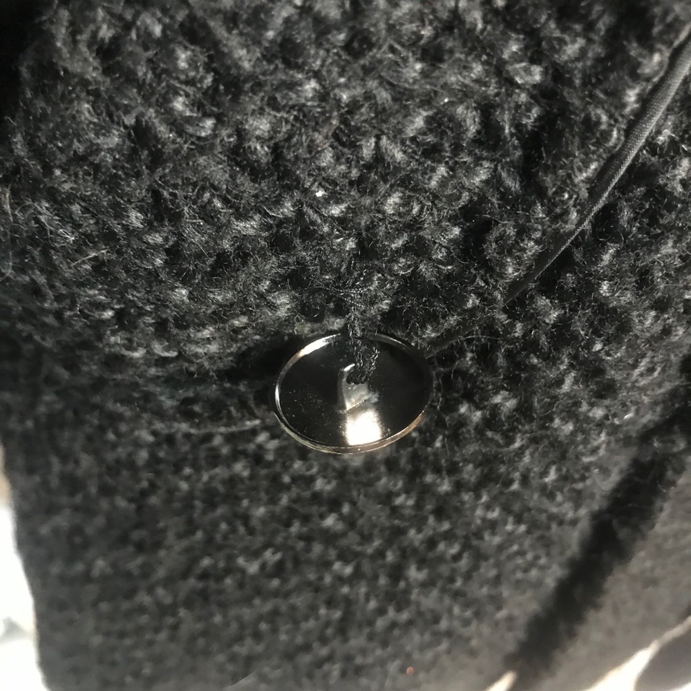 Black Pea coat with belt - Picture 8 of 10